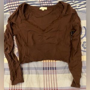 PacSun long sleeve elegant crop top